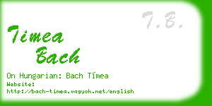 timea bach business card